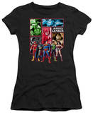 Juniors: Justice League America-Justice League Panels T-shirts
