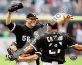 Mark Buehrle '09 Perfect Game celebration w/ Castro Photo