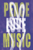 Peace, Love, Music Poster von Erin Clark