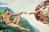 The Creation of Adam Prints by Michelangelo Buonarroti 