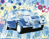 Vintage Mini Cooper Art par Michael Cheung