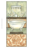 Damask Bath I Print by Laura Nathan