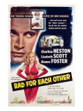 Bad for Each Other, Charlton Heston, Lizabeth Scott, 1953 Posters