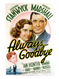 Always Goodbye, Barbara Stanwyck, Herbert Marshall, 1938 Posters