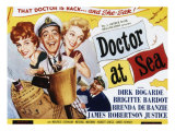 Doctor at Sea, Brigitte Bardot, Dirk Bogarde, Brenda De Banzie, James Robertson Justice, 1955 Posters