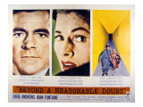 Beyond a Reasonable Doubt, Dana Andrews, Joan Fontaine, 1956 Posters