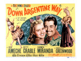 Down Argentine Way, Betty Grable, Don Ameche, Carmen Miranda, 1940 Pôsters