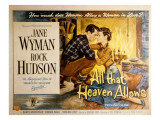 All That Heaven Allows, Rock Hudson Jane Wyman, 1955 Posters