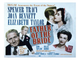 Father of the Bride, Spencer Tracy, Elizabeth Taylor, Joan Bennett, 1950 Affiches