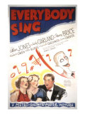 Everybody Sing, Allan Jones, Fanny Brice, Judy Garland, Lynne Carver, 1938 Posters