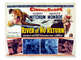 River of No Return, Marilyn Monroe, Robert Mitchum, 1954 Prints