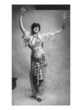 Belly Dancing, Woman in Belly-Dancing Costume Smoking and Holding Package of Cigarettes, 1900 Prints
