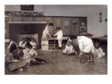 Kindergarten Children in Horace Mann School Working on Doll Houses, Tulsa, Oklahoma, 1917 Prints by Lewis Wickes Hine