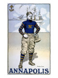Portrait of a Us Naval Academy Player, Bristow Adams, Artist, 1902 Poster Portrait of a Us Naval Academy Player, Bristow Adams, Artist, 1902 Poster