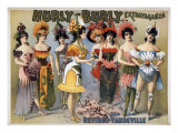 Hurly-Burly Extravaganza and Refined Vaudeville with Chorus Girls in Fanciful Flower Costumes. 1899 Plakater Hurly-Burly Extravaganza and Refined Vaudeville with Chorus Girls in Fanciful Flower Costumes. 1899 Plakater