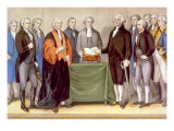 George Washington's Presidential Inauguration in New York on April 30, 1789 Prints by Currier & Ives 