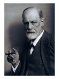 Sigmund Freud Smoking Cigar in a Classic Early 1920s Portrait Poster