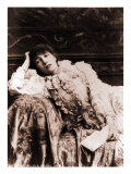 Sarah Bernhardt, French Actress, Reclining on a Divan in an 1880's Portrait Affiches