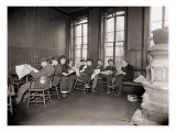 Homeless Men in the Reading Room of a Dime a Night Bowery Lodging House in 1910 Posters