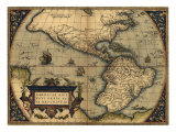 1570 Map of the Western Hemisphere. from Abraham Ortelius, Theatrvm Orbis Terrarvm Prints