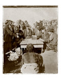 Possible Scene of Federal Payouts to Cherokee Men, 1870 Photo