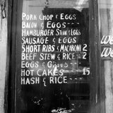 Soul Food; Menu in the Window of a Restaurant, Detroit, Michigan, 1940 Print