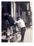 Child Labor, Bootblack at 2 West 4th Street, Wilmington, Delaware. May, 1910 Posters