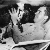Senator and Vice Presidential Candidate Richard Nixon with His Dog, Checkers, 1952 Posters