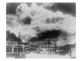 Japanese Photo of the Mushroom Cloud of the Atomic Bomb Blast in Nagasaki, Japan, Aug. 9, 1945 Posters