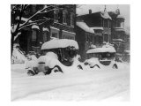 1920's Model Cars are Covered with Snow after January 1922 Blizzard in Washington, D.C Posters