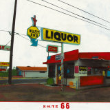 Route 66: West End Liquor Posters par Ayline Olukman