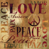 Peace and Love Print by Luke Wilson