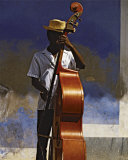 Double Bass Player, Cuba Affiches par Angelo Cavalli