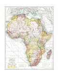 Africa Map 1909 Prints
