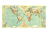 World Map 1935 Poster