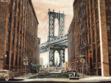 View to the Manhattan Bridge, New York City Kunstdrucke von Matthew Daniels