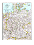 Germany Map 1991 Poster