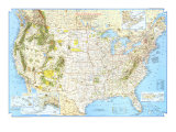 Vacationlands Of The United States And Canada Map 1966 Posters