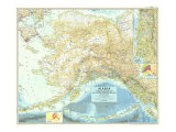 Alaska Map 1956 Posters