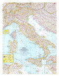 Italy Map 1961 Art