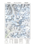 Mount Everest Map 1988 Affiche