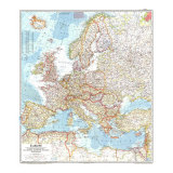 Europe Map 1957 Art