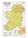 Ireland And Northern Ireland Visitors Guide Map 1981 Print