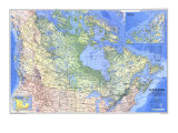 Canada Map 1985 Posters