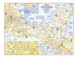 Archeological Map Of Middle America, Land Of The Feathered Serpent Kunstdrucke
