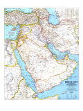 Middle East Map 1991 Posters