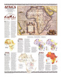 Africa, Its Political Development Map 1980 Posters