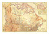 Canada Map 1936 Foto