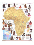 Ethnolinguistic Map Of The Peoples Of Africa Map 1971 Poster