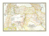 Bible Lands, And The Cradle Of Western Civilization Map 1946 Posters